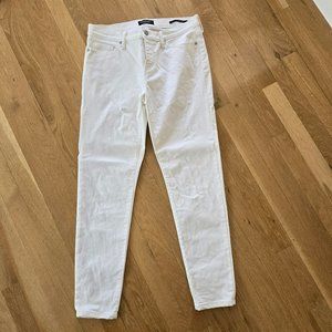 Banana Republic White Skinny Ankle Jean Size 28